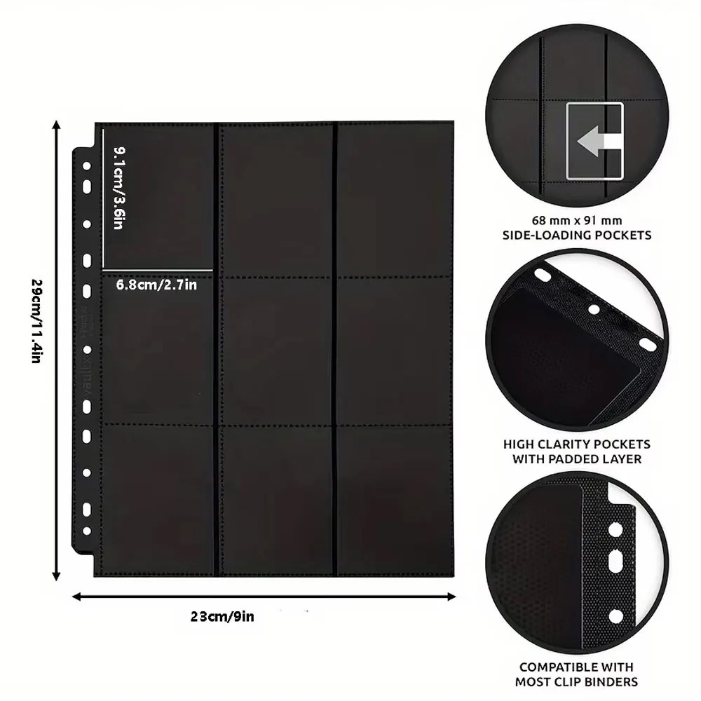 10Pack Black 9-Pocket A4 Tradi - Trading Card Binder recension och pris